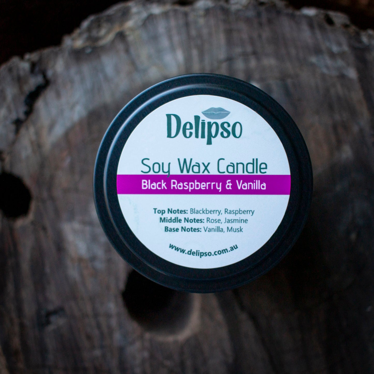 Black Raspberry & Vanilla Soy Wax Candle
