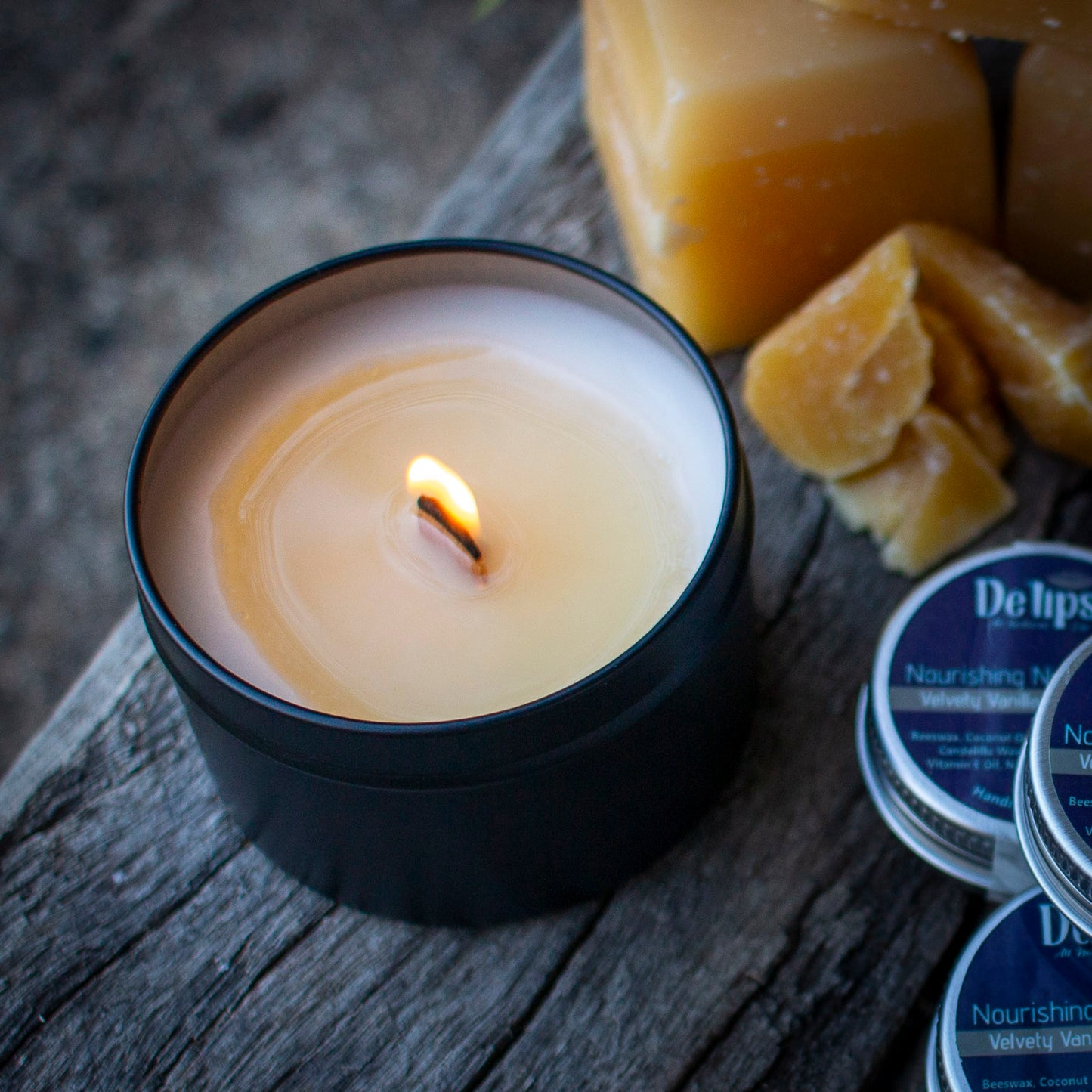 Vintage Leather & Sandalwood — Warm & Woody Coconut Soy Candle