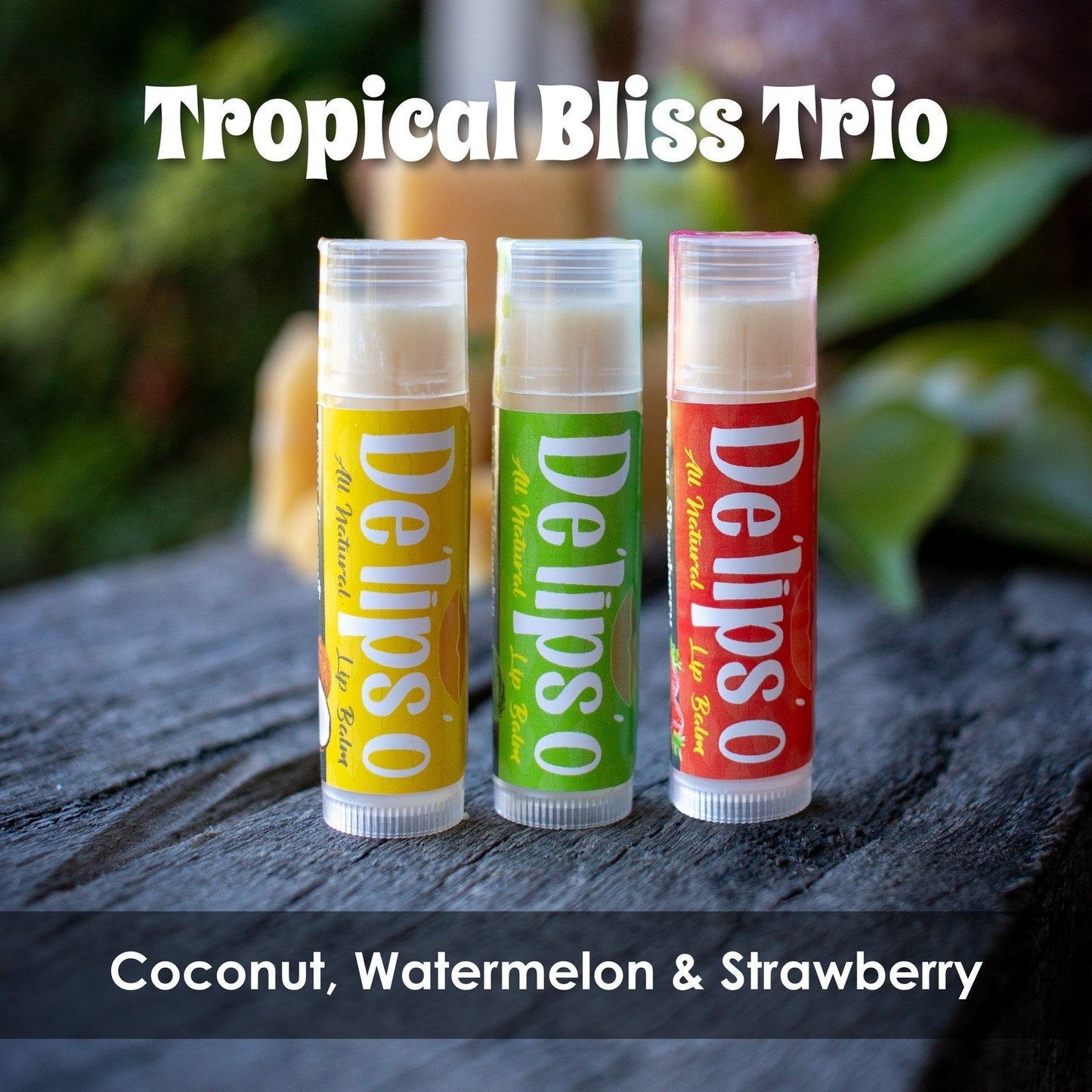 The Everyday Essentials Lip Care Bundle | 3 Lip Balms + 1 Candle Delipso
