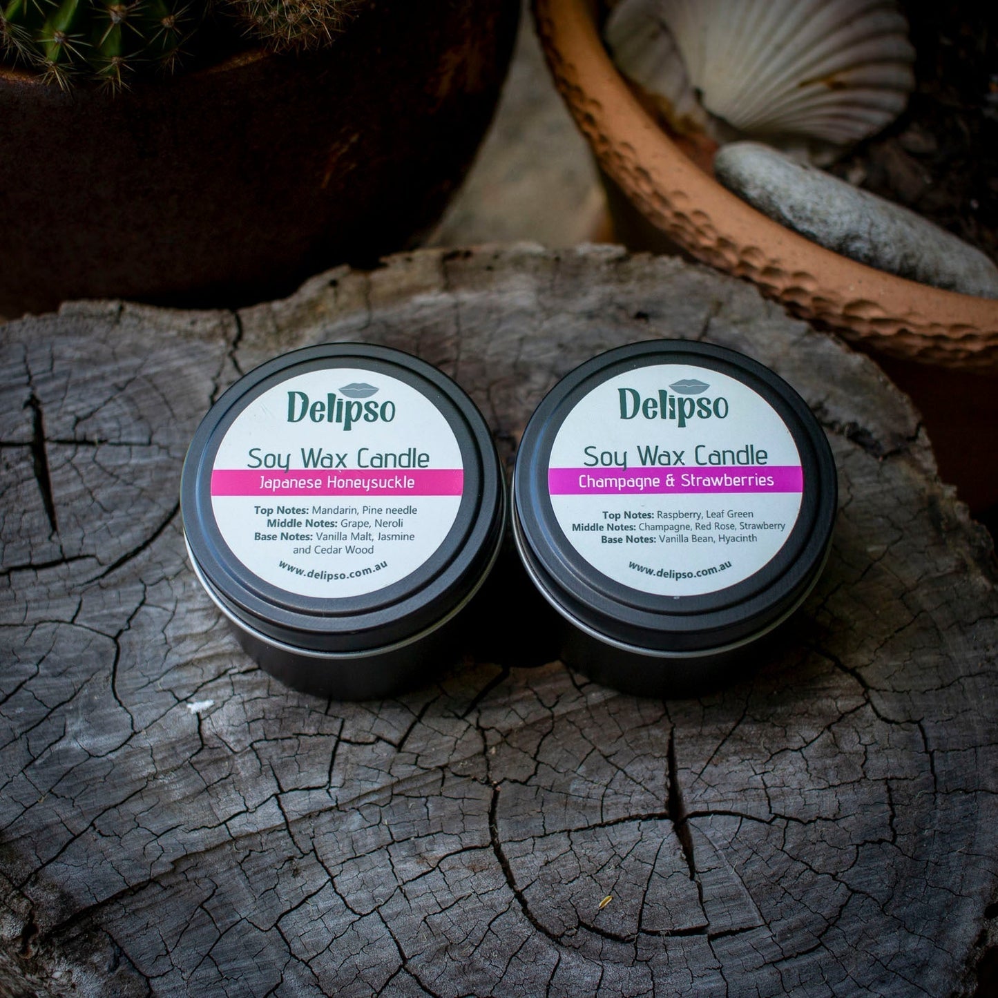 The Night In Lip Care Bundle | 2 Night Balms + 2 Candles Delipso