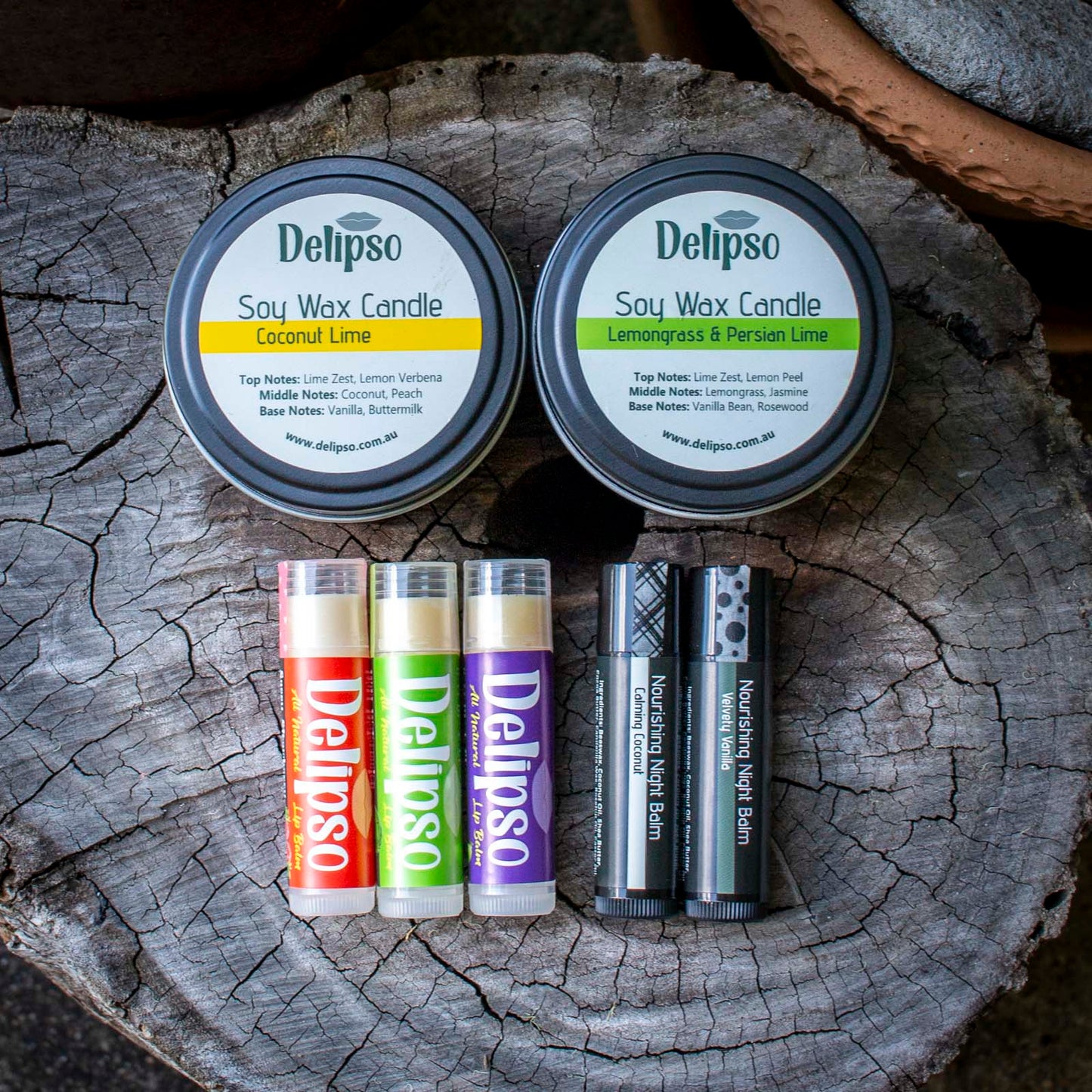 The Night & Day Bundle | 2 Night Balms + 3 Lip Balms + 2 Candles