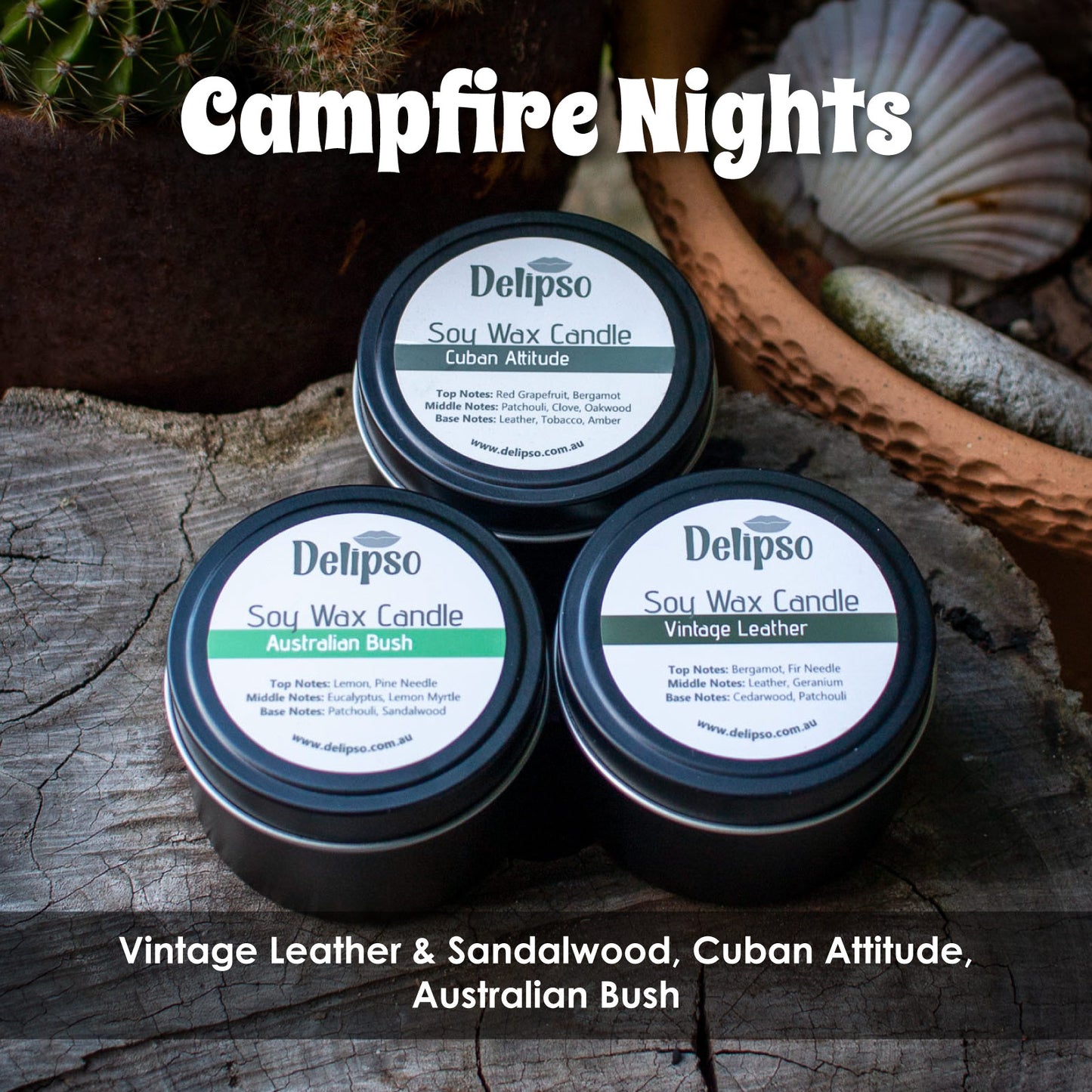 3 Pack of Coconut Soy Candles – 90g Travel Tin