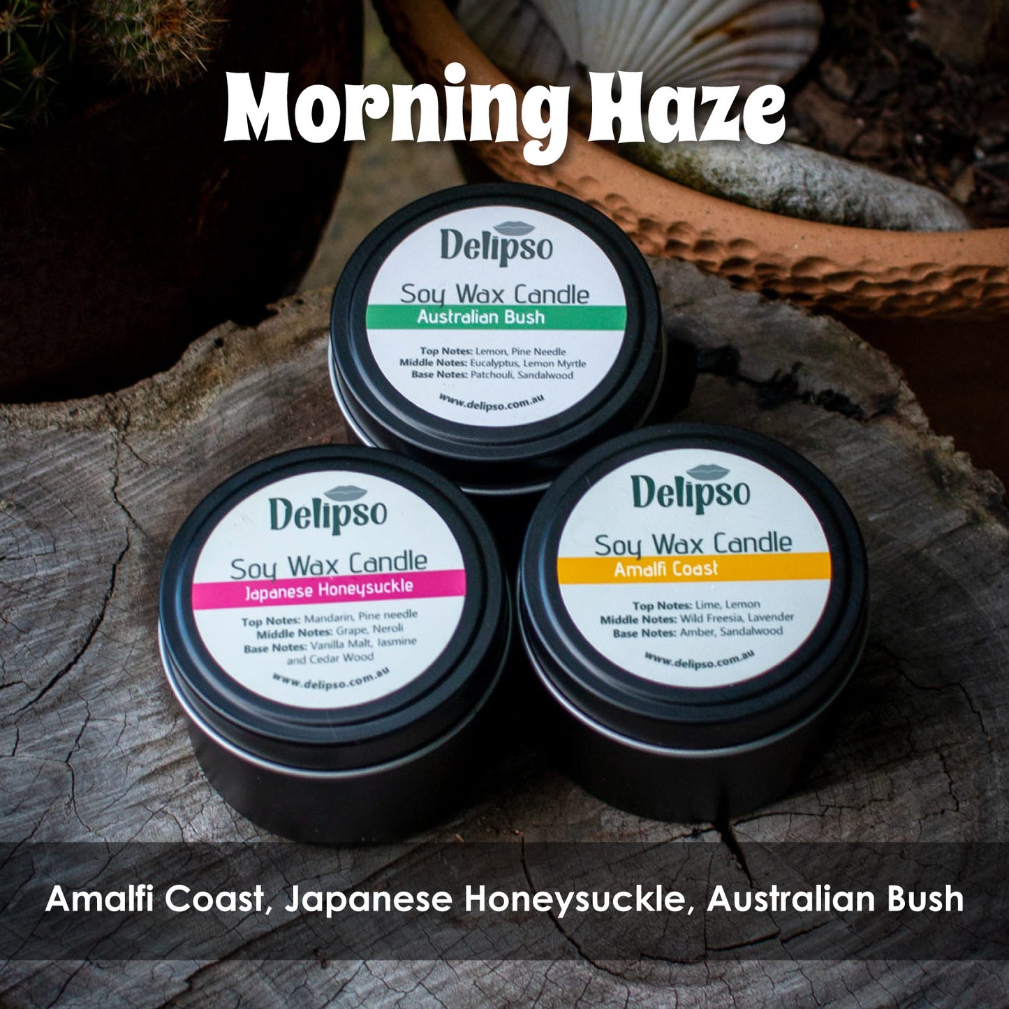 3 Pack of Coconut Soy Candles – 90g Travel Tin