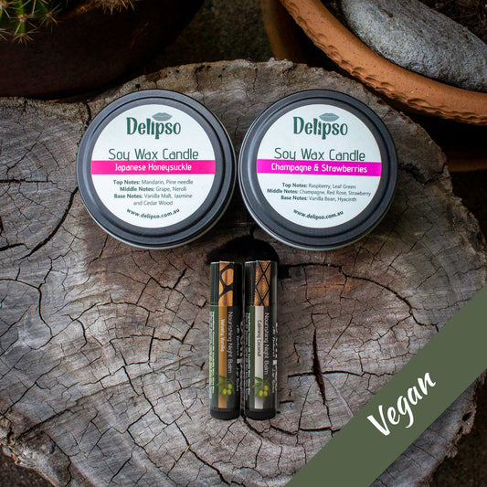 The Night In Lip Care Bundle | 2 Night Balms + 2 Candles Delipso